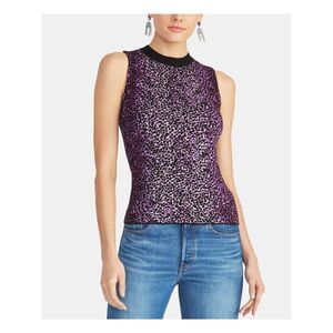 RACHEL ROY Womens Pink Printed Sleeveless Crew Neck Top XXL